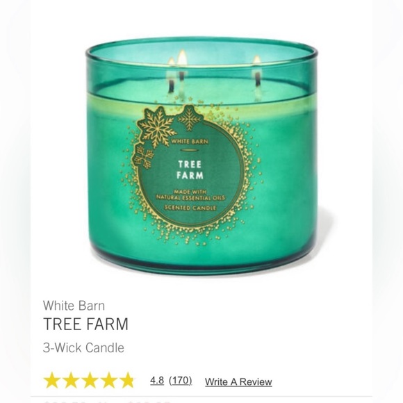 🌲”TREE FARM” holiday by BBW/WB, 3-Wick Scented Candle, 14.5 oz / 411 g, NWT base - Picture 2 of 6